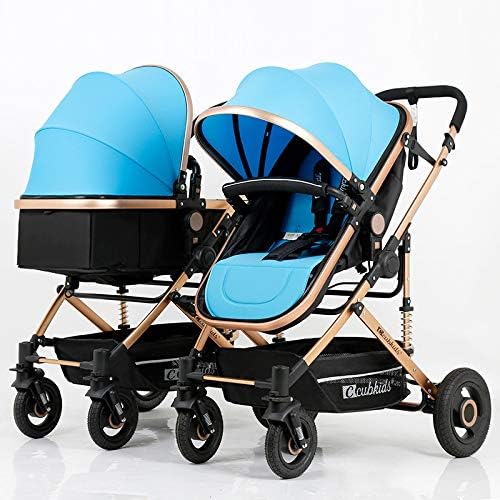 Rwdacfs Pushchairs Twin Baby Stroller Detachable fold Suitable for Baby from Birth to 15KG