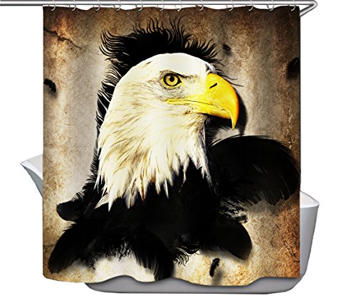 Shower Curtain Eagle Digital Printing Polyester Waterproof Shower Curtains 70.8 x 70.8 inch