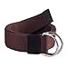 JINIU Web Football Belt for Men Casual Canvas Fabric Sport Belts Fully Adjustable D-ring Solid Color 1.5