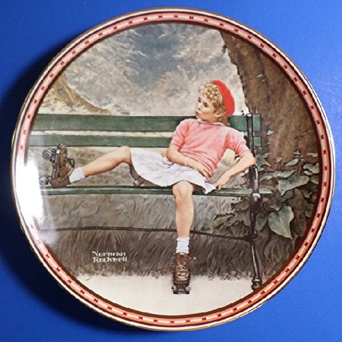 Edwin M Knowles China Company ** A Mind of Her Own: Rockwell's Studies of Girlhood-"Breaking the Rules" #3 (1987) ** 84-R70-9.3