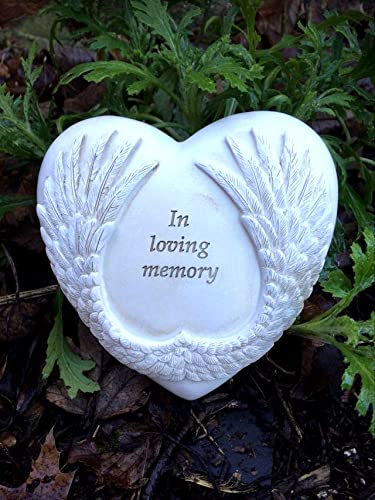 Osiris Trading UK Memorial Graveside Peaceful Angel Wings Plaque Sculpture Grave Garden Ornament In Loving Memory