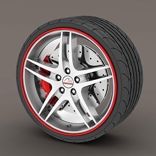 Jaguar X-Type Red Rimblades Alloy Wheel Edge Ring Rim Protectors Tyres Tire Guard Rubber Moulding