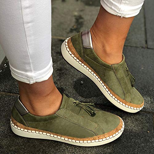 Respctful✿Women Ankle Flat Slip On Canvas Shoes Casual Comfortable Walking Fashion Sneakers