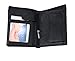 Wallet for Men With Coin Pocket RFID Leather Card Holder Big Trifold 3 ID Windows (Black Lichee Patten)