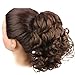 WeKen Hair Bun Medium Long Curly Synthetic Hairpiece Light Brown