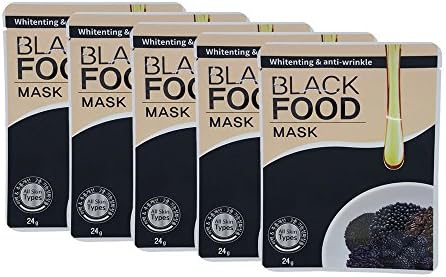 Humanpia Costech Black Food Fermentation Mask Sheet Pack, 24 g x 5 ea, All Skin Types