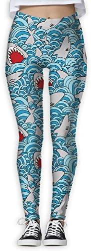 FP UPO Woman Shark Attack Sports Yoga Pants Printed Fitness Leggings