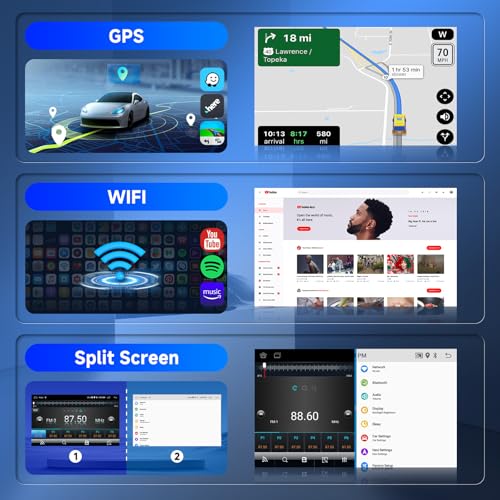 Carplay Car Radio for Opel Astra Meriva Zafira 2003-2011, Android Car Radio, 7 Inch Touchsreen with Android Auto/WiFi/GPS/RDS/FM/Bluetooth/USB+Rear View Camera, Grey