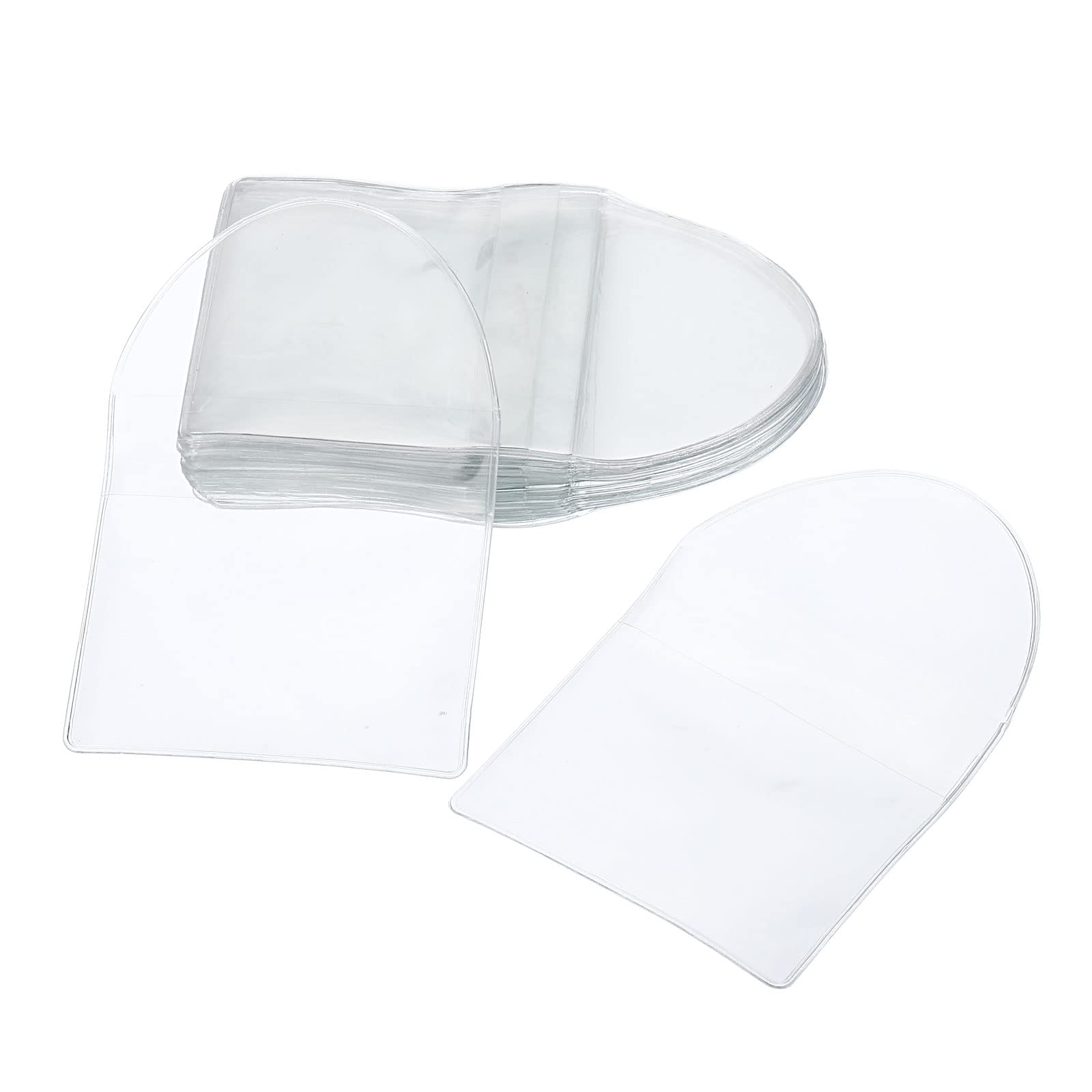 PATIKIL 3.2" x 3.2" Coin Sleeves Holders, 50 Pack Pocket Coin Flip Single Coin Protector Pouch for Coins Jewelry Small Items, Clear