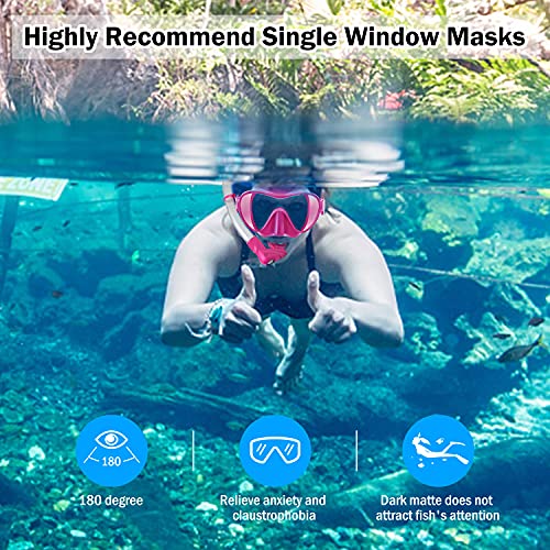 Rodicoco Dry Snorkel Set,Upgrade Frameless Snorkel Mask Snorkel Goggles,Foldable Diving Mask