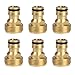 6 Pieces Brass Male Thread Hose Nozzle Quick Connect Adapter