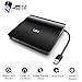 COO External CD Drive USB 3.0 Portable R/W Optical Drive High Speed Data Transfer Slim CD DVD Burner Recorder CD ROM for Laptop Notebook PC Support Windows/Vista/7/8.1/10, Mac OSX (Black)