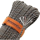 Titan SurvivorCord | Nightshade | 103 Feet | Patented Military Type III 550 Paracord/Parachute Cord (3/16" Diameter) with Integrated Fishing Line, Fire-Starter, and Utility Wire.