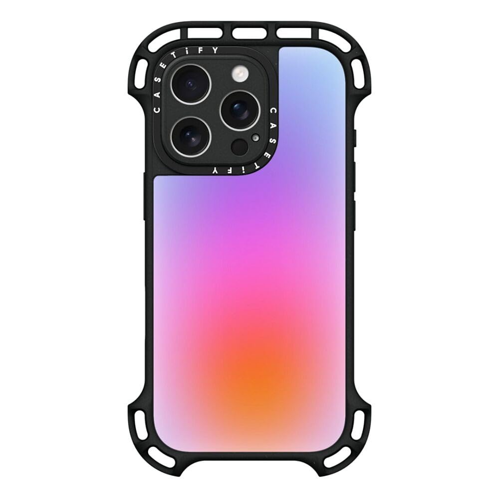 CASETiFY Ultra Bounce iPhone 16 Pro Case [Shockproof / 32.8 ft. 10X Military Grade Drop Protection/Compatible with Magsafe] - Color Cloud - Black