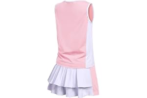 Zaclotre Girls Tennis Golf Dress Outfit Sleeveless Tank Top and Skorts Sets Sport Skirt with Shorts