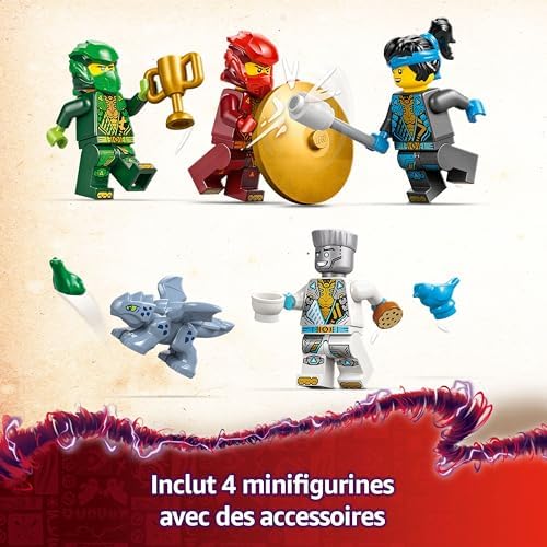 Ninjago Le Temple de Spinjitzu des Ninjas - Jeu de Construction avec 4 minifigurines et Un Dragon - Stimule Le Jeu de rôle - Idée de Cadeau pour garçons et Filles dès 4 Ans 71831