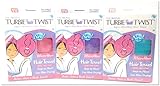 Turbie Twist Microfiber Super Absorbent Hair Towel Pink-Purple-Aqua by Turbie Twist