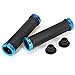 OUTERDO Bicycle Handlebar Grips Double Lock on Locking Aluminum Grips blue
