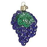 Old World Christmas Ornaments: Purple Grapes Glass Blown Ornaments for Christmas Tree (28004)