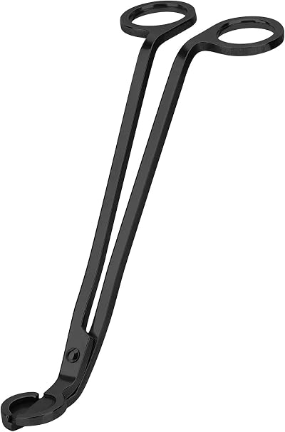 Ninoclar Wick Trimmer Stainless Steel Candle Wick Cutter Black 18 cm