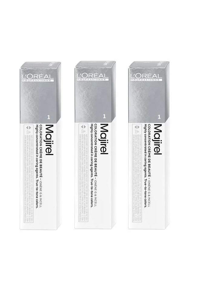 Loreal Majirl 1 Black, Pack of 3 (3 x 50 ml)