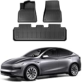DESLE Fit 2025-2026 New Tesla Model Y Floor Mat,Full Cover 3D Mat, All Weather Floor Mats Custom Fit Eco-Friendly Heavy Duty 