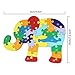 DD Wooden Jigsaw Puzzles Winding Elephant Toys Game Children Letter Numbers Preschool Puzzles Educational Toys for Toddler/Little Kid/Big Kid by DD Collection