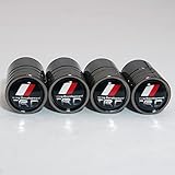 US85 Toyota TRD Logo Emblem Auto Car Wheel Tire Air Valve Caps Stem Dust Cover Accessories Decoration Birthday Gift (Black Chrome)