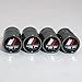 US85 Toyota TRD Logo Emblem Auto Car Wheel Tire Air Valve Caps Stem Dust Cover Accessories Decoration Birthday Gift (Black Chrome)