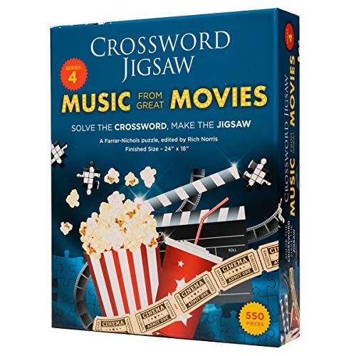 Movie Song Trivia Crossword Jigsaw Puzzle 2 in 1 Fun Puzzle for Movie