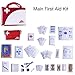 2-in-1 All Purpose First Aid Kit - (115 Pieces) + Bonus Ultralight Wilderness Hiking 1st Aid kit - EMT Approved, Hospital Grade Medical Supplies - Great for hiking, biking, running, hunting and more!