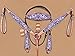 HILASON Western Horse Headstall Breast Collar Set Tack American Leather Purplethumb 3