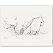 Lone Star Art Blustery Day - Winnie the Pooh and Piglet 11x14 Unframed Nursery Art Print