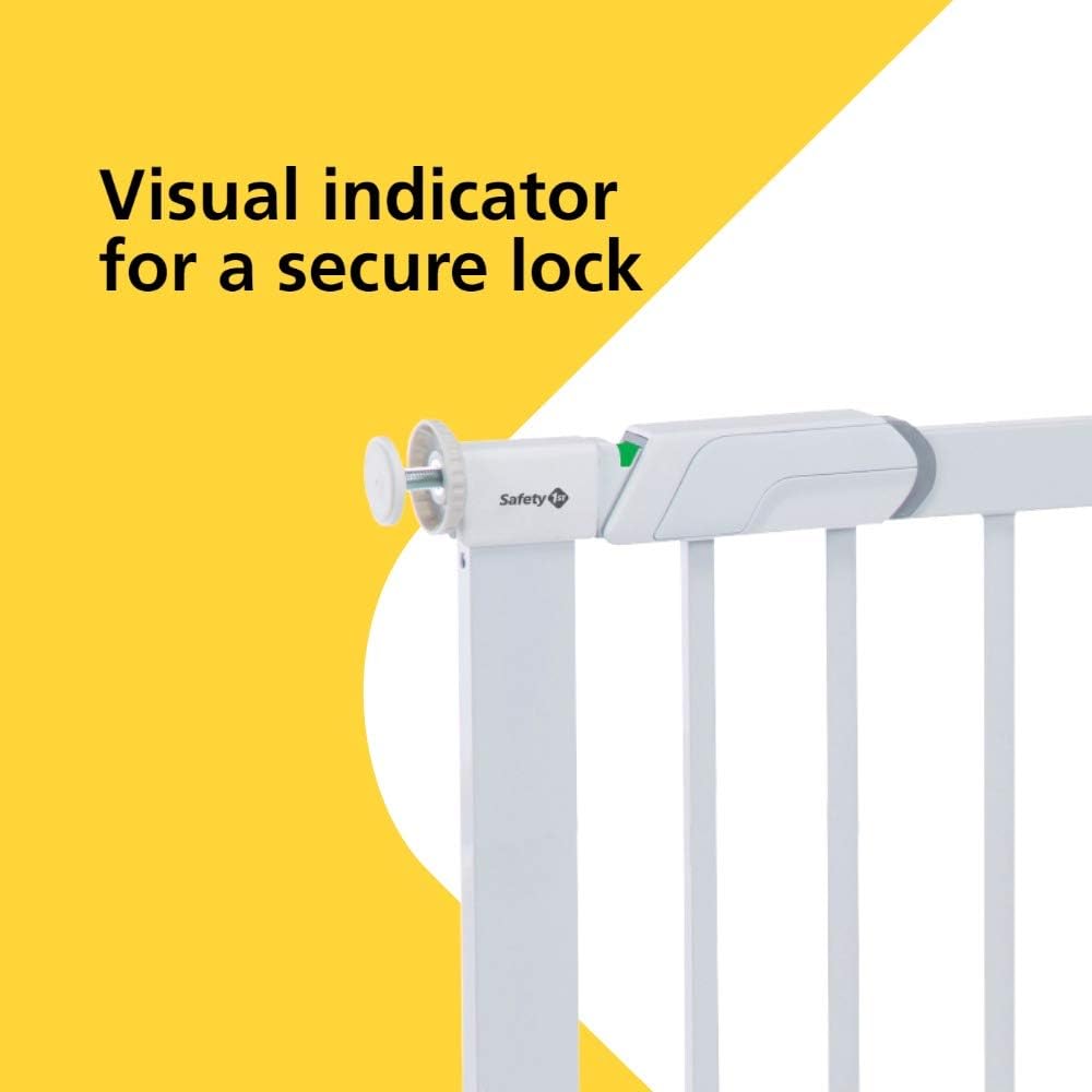 Safety 1st Flat Step Baby Stair Gate Pressure Fit, 73-80cm (max. 101cm), Ultra Flat Step-over Bar - Image 3