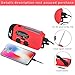 GREATONE Weather Radio, Emergency Hand Crank Self Powered Portable Camping AM/FM NOAA Solar Weather Radio with LED Flashlight, 1000mAh Power Bank for iPhone/Smart Phone 088 (red)