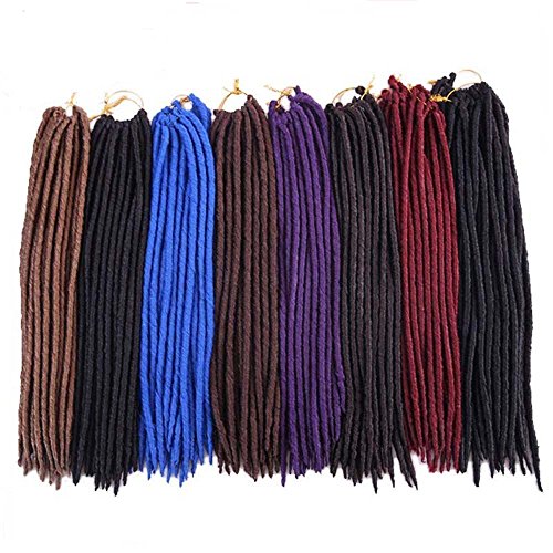 Mirraâ€™s Mirror Faux Locs Crochet Hair 100% Synthetic Fiber 14inch and 18inch Crochet Braids 24Roots/Pack