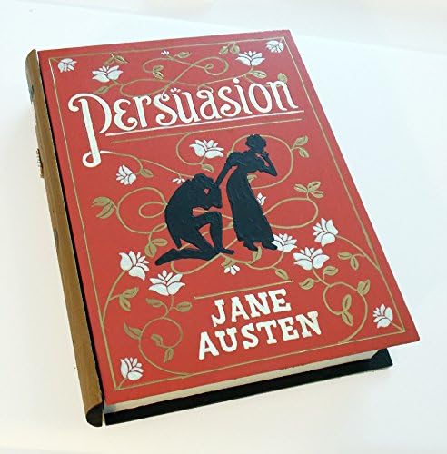 Jane Austen's Persuasion wooden hideaway book box. Hidden compartment.