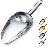 Berglander Stainless Steel Ice Scoop 6 OZ, Metal Ice Scooper For Ice Maker, Multipurpose For Candy Kitchen Bar Party Wedding 