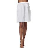 BEAUZSUZSANA 100% Cotton Half Slip for Women Under Dress with Lace Trim Vintage Short Underskirt Size S-XXL