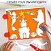 Drawing Kit for Kids with Sticker Sheets, Arts and Crafts for Kids 4+ Years, Drawing Stencils Set for Kids with Clips, Stickers, Coloring Pencils in Travel Case, Full Kids Drawing Kit with Stencil Set