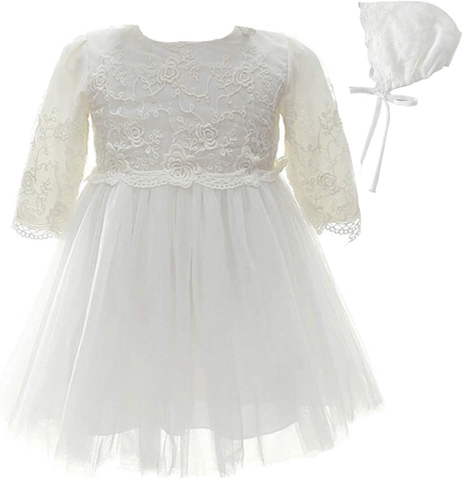 Baby Girl Dress Christening Baptism Speciel occacion Long Sleeve Dress