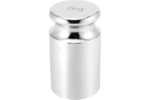 SINJEUN 2 Kg Calibration Weight, 2000 Kilogram Precision Steel Calibration Weight with Storage Case, Chrome Finish Calibration Weight for Digital Scale