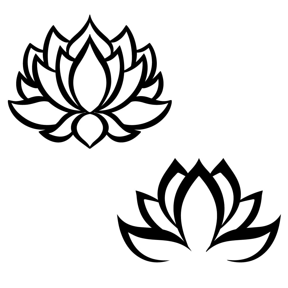 SUPERDANT Line Lotus Computer stickers Simple Line Flower Wall Decal Art Lotus Black Meditation Decor for Computer Tablet PC Small Cars Office Decor Sticker Wall Sticker Vinyl Transfer