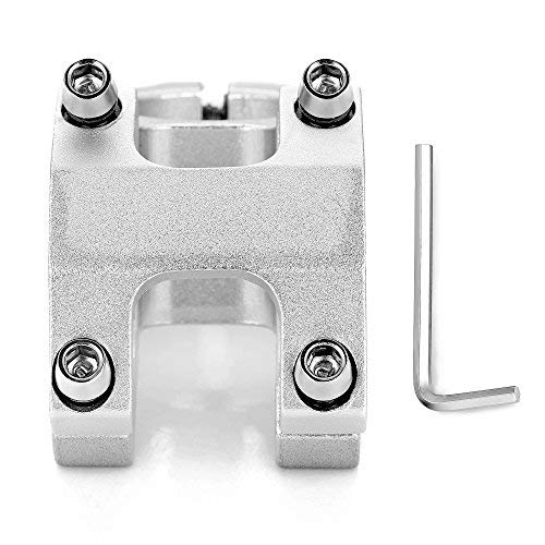PGMJ Aluminum Alloy 31.8 Stem 45mm Bike Stem Mountain Bike Stem Short BMX Parts Short Handlebar Stem for Road Bike, Bicycle, BMX, MTB, Fixie Gear, Cycling(Sliver) - Thumbnail 5