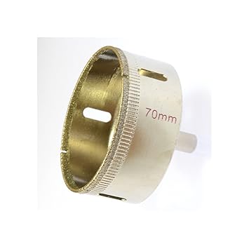 Generic 70mm Professional Diamond Coated Drill Bit Hole Saw Drilling Tool Cylinder Drill Bit for Glass Tile Granite Marble