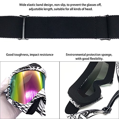 ZDATT Motocross Goggles, ATV Goggles Adult Dirt Bike MX Goggle Glasses