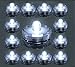Trendmart Bright Led Underwater Submersible Waterproof Floral Decoration Tea Light Candle for Wedding/party/ Xmas Decoration (White 12pcs )