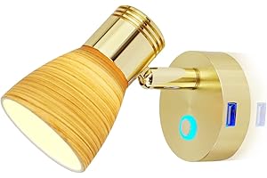 GENUINE MARINE THALASSA RV 12 Volt Reading Lights with USB Port, Boat Interior Lights Bedside Cabin Lamp, Surface Mounted on Camper Caravan Motorhome Indoor Lighting with Built-in Touch Switch, Warm White Mode