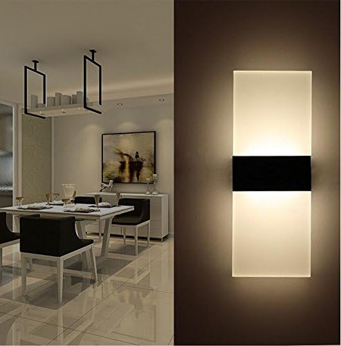 Modern decorative wall lamp LED Wall Acrylic modern minimalist bedroom bedside wall lamps for furniture hallway wall sconce , 29 11cm 12w-warm light / dark