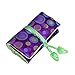 ALASKA BEAR - Jewelry Wrap Roll Travel Pouch with Silk Embroidery Brocade Tie Close Handbags(Violet)